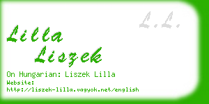 lilla liszek business card